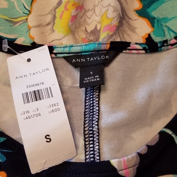 Nwt Ann Taylor S SMALL Floral Print Pull On Dress - Picture 7 of 8